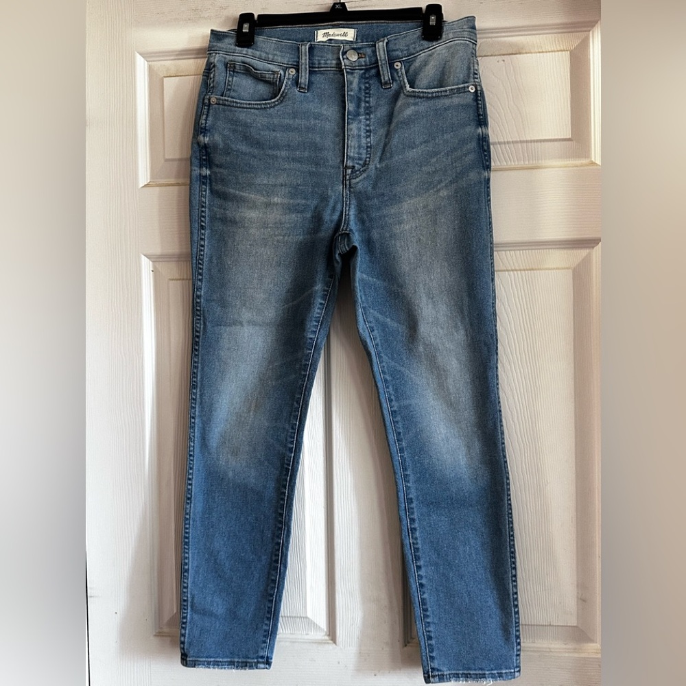 EUC Madewell Women's 10"‎ High Rise Skinny Crop Jeans in Denim Blue Size 29